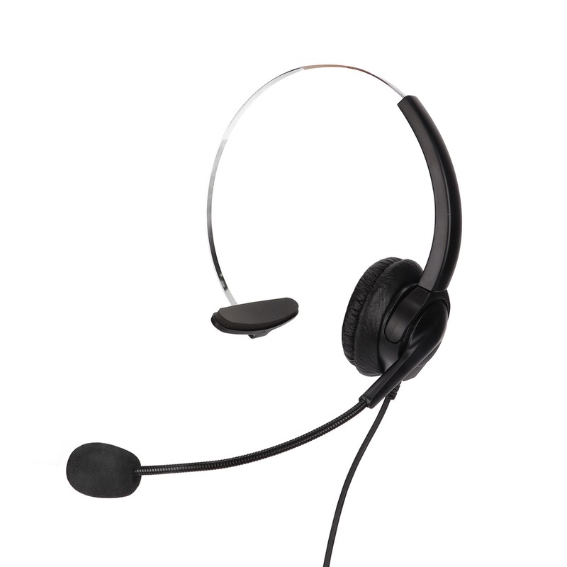Call Center Headset Mono Noise Cancelling Dual 3.5mm Plug Computer