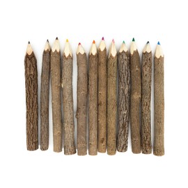 Assorted-Stick Twig Colored Outdoor Wooden Pencils Tree Child Camping Decorative Color