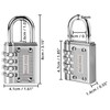 Belle Vous Pack of 4 Silver Combination Lock 4 Digit