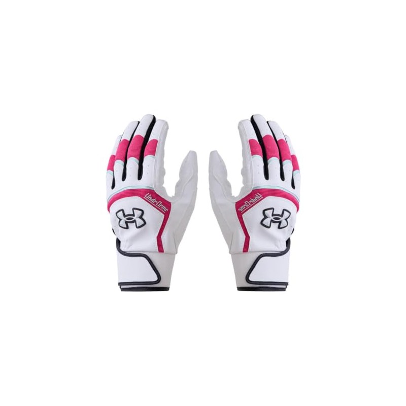 UA Yard Pro Batting Gloves 6001314 (101) White Rebel Pink