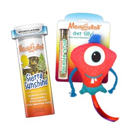 Meowijuana | Ruby Rascal Bundle | Get Silly Refillable Ruby Rascal Toy and Sierra Sunshine Catnip Blend | Promotes Play and Cat Health | Includes North American Organic Catnip