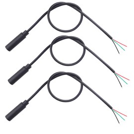 daier 6Pcs 3.5mm Female Jack to Bare Wire Open End TRRS 4 Pole Stereo Audio Cable Replacement for Headphone Earphone Microphone Repair Cable 11.8 inch