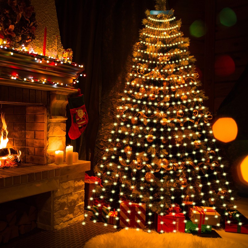 Christmas Tree Decorative Lights String Garden Layout Waterfall Lights Party