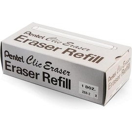 Pentel Repuesto para Goma Clic Eraser Caja con 12 piezas-ZER-2X