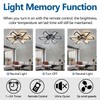 Dalouguan 32" Black Modern Ceiling Fan with Lights Remote Control,