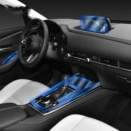 PACSCI Car Interior Center Console Transparent TPU Protective Film Anti-Scratch Film Navigation Accessories,for Mazda CX-30 2020-2023