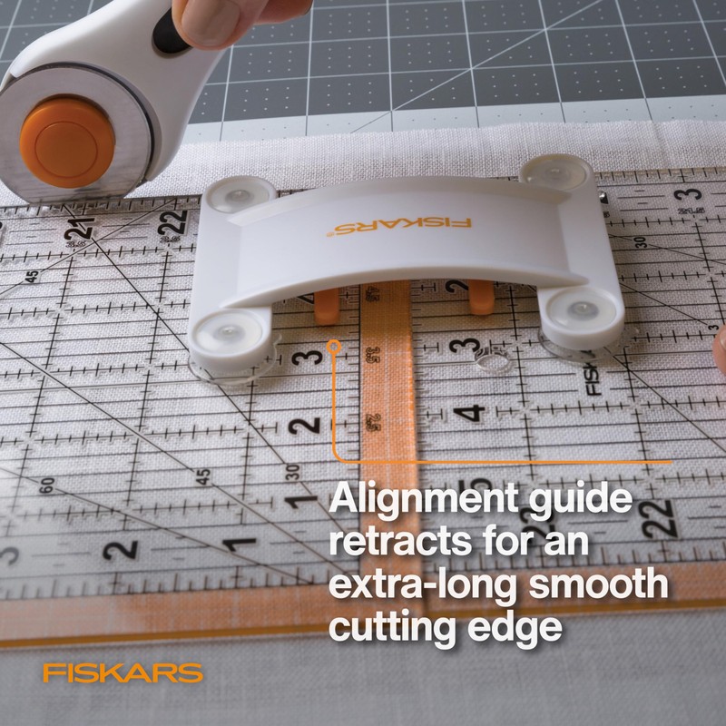Fiskars 3-Piece Ruler & Connector Set, 6.5"x6.5" and 6.5"x24.5" Rulers,