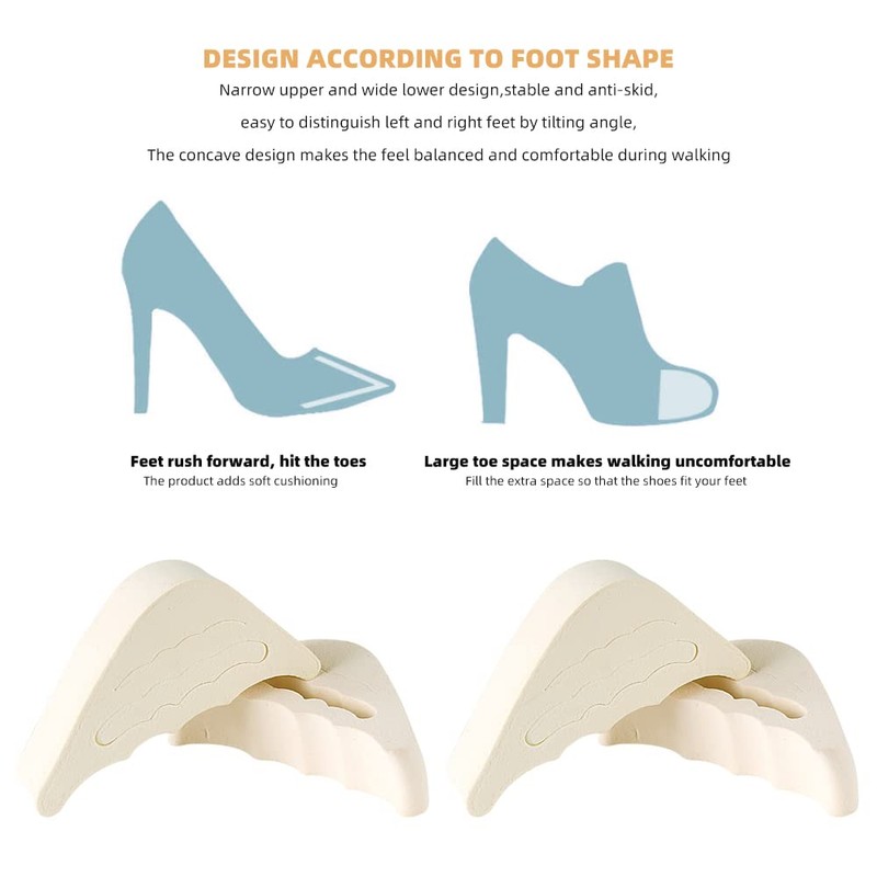 Toe Filler Inserts [4 Pairs] for Shoes Too Big, Adjustable