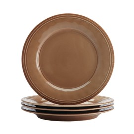 Rachael Ray Cucina Dinnerware 16-Piece Stoneware Dinnerware Set, Mushroom Brown