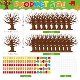 Capoda 30 Set Back to School Classroom Decoration Christian Puzzle Tree Craft Kits 3D Make Your Own Piece of Gods Plan Trees Sticker DIY Art Paper Ornaments for Teacher Sunday School Table Decor