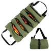 Yesaler Mehrzweck Werkzeug Rolltasche Roll Up Pouch Werkzeugrolle Schraubenschlüssel Rolltasche