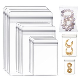 60 pieces transparent jewellery bags, travel jewellery bags, lockable to avoid contact with air, reusable, can be used for bracelets, necklaces, rings, earrings, travel accessories