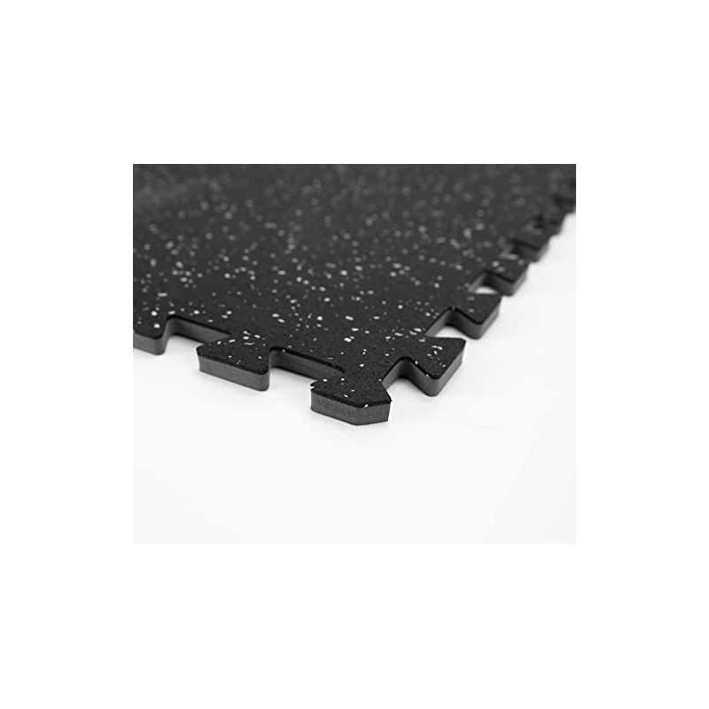 FloorPops FPR4267 Rubber Interlocking Floor Tiles, Basalt