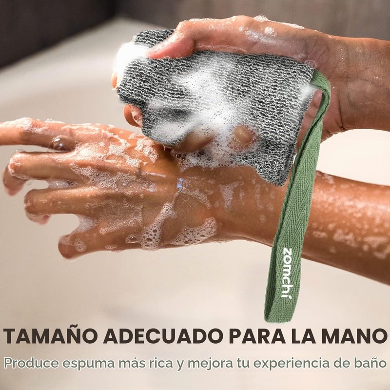 ZOMCHI Bolsa Exfoliante para Jabón y Esponja Corporal de Nailon