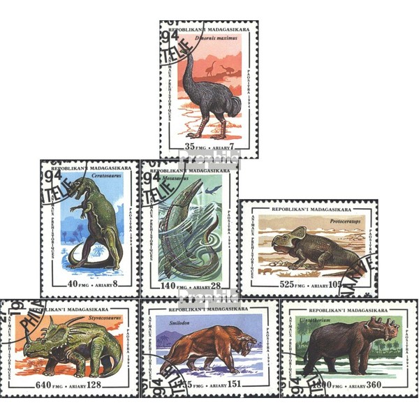 Prophila Collection Madagascar 1675-1681 (Complete Edition) 1994 Prehistoric Animals (Stamps
