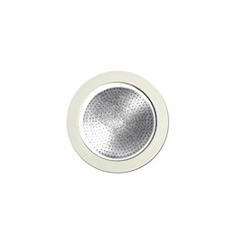 Bialetti Replacement Parts Set 3 Seals with 1 Filter for Moka 4 Cups Aluminium White