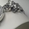 CHARTER CLUB SILVER-TONE CRYSTAL FLOWER LADIES QUARTZ WATCH 25 MM
