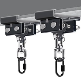 BeneLabel Heavy Bag Hanger for Beam, Boxing Bag Hanger, Heavy Bag Mount, Punching Bag Mount with Carabiner and 360°Swivel, Boxing Bag Bracket for Home Gym, 900LB Capacity, 2 Pack