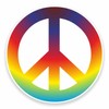 2 x 10cm Peace Vinyl Sticker Symbol Hippy Camper Van