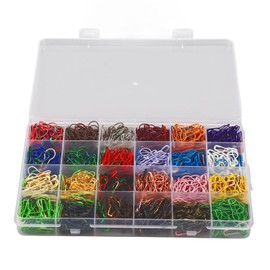 24 Color Gourd Shaped Pin 1200PCS Iron Safety Pins Marker Tag Pin for Clothing Blanket