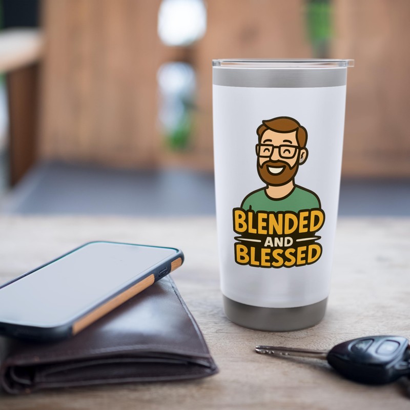 Blended and Blessed – Funny Stepdad Design & Family Humor