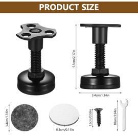JinZeYou 4 Sets Adjustable Furniture Legs Levelling Feet, Black Table Leg Extenders, 27-40 mm Threaded Adjustable Furniture Feet for Bed Sofa Chair Table Legs