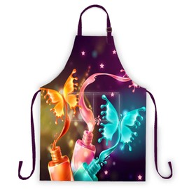 SSCSTS Nail Tech Aprons with 2 Pockets for Women Funny Nail Technician Gifts Adjustable Waterproof Manicurist Apron for Nail Salons Cosmetology Smock WQDWSS200