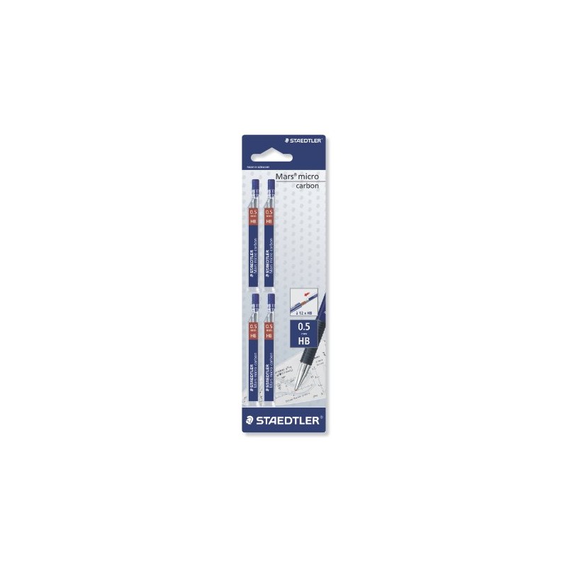 Staedtler Mars 2505HBBK4D Micro Fine Lead 0.5 mm HB 4