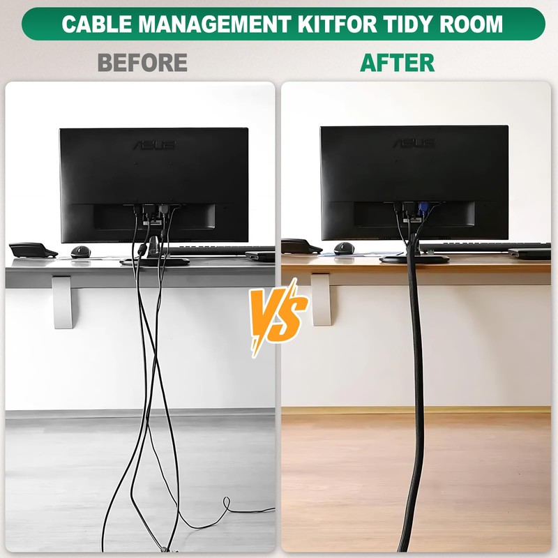 Pack of 500 Cable Management Kit, Cable Management with Cable