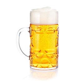32oz Clear Plastic Beer Mug With Handle
