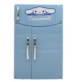 SHOBIDO Cinnamoroll Refrigerator Case & Lip Balm Set 439830 Blue Kids Cosmetics Gift Paper Pack Lip Refrigerator-Shaped Small Item Holder