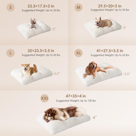 EHEYCIGA Fluffy XXL Dog Crate Pad, Plush Faux Fur Dog Bed for Extra Large Dogs, Calming Anti Anxiety XXL Dog Bed for Crate, Washable Soft Warm Dog Crate Mat with Non-Slip Bottom, Beige, 47 x 35