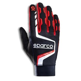 Sparco 00209509NRRS HYPERGRIP GLOVES + T 09 BLACK/RED, multicoloured, 42/50 EU