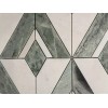 Rubymont S58 Green/White Diamond Marble Mosaic Tile Kitchen Bathroom Polished