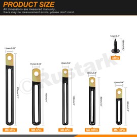 Rustark 76Pcs 5 Sizes Vinyl Coated Line Cable Clamps Assortment Kit with Screws Galvanized Wire Clamps Black Cable Clamp Cushioned Insulated Clamp for Wiring Tubes Cord Installation