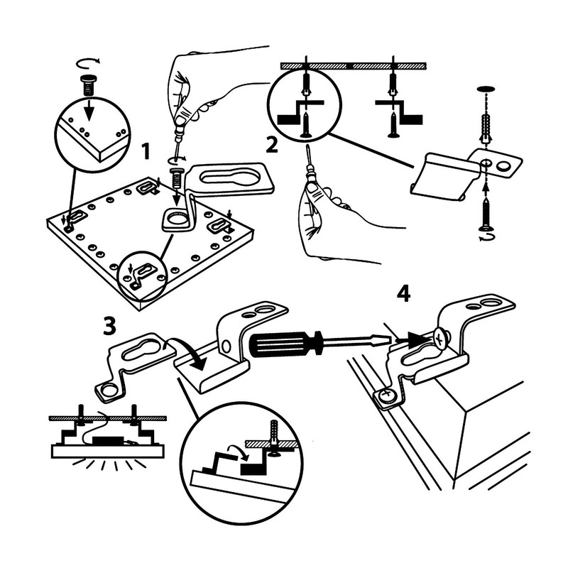Maclean MCE546 Z-brackets mounting kit for LED panel mounting kit