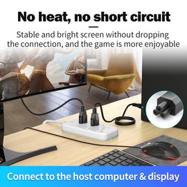 (2 Pack) 6FT 3 Prong AC Power Cord for Epson Printer Dell HP Acer Asus Laptop Notebook Computer, LG LCD LED Smart TV Power Cable