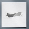 Decal Stickers of Banner (Metallic Silver) (Set of 2) Premium