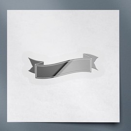 Decal Stickers of Banner (Metallic Silver) (Set of 2) Premium Waterproof Vinyl Decal Stickers for Laptop Smartphone Car Dirt Bike Wall Room Mason Jar Bathtub Door Skateboard - ANDVER1d64973SI