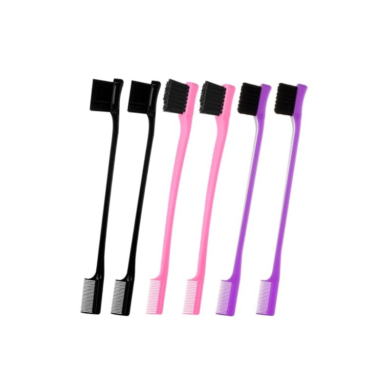 6Pack Double Sided Edge Control Hair Brush Professional Edge Control