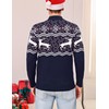 Wayleb Christmas Jumper Men's Half Zip Christmas Jumper with Reindeer