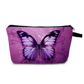 MoCaliduccious Small Butterfly Makeup Bag for Purse Cosmetic Bags for Women Travel Toiletry Bag Accessories Organizer Zipper Pouch Gift