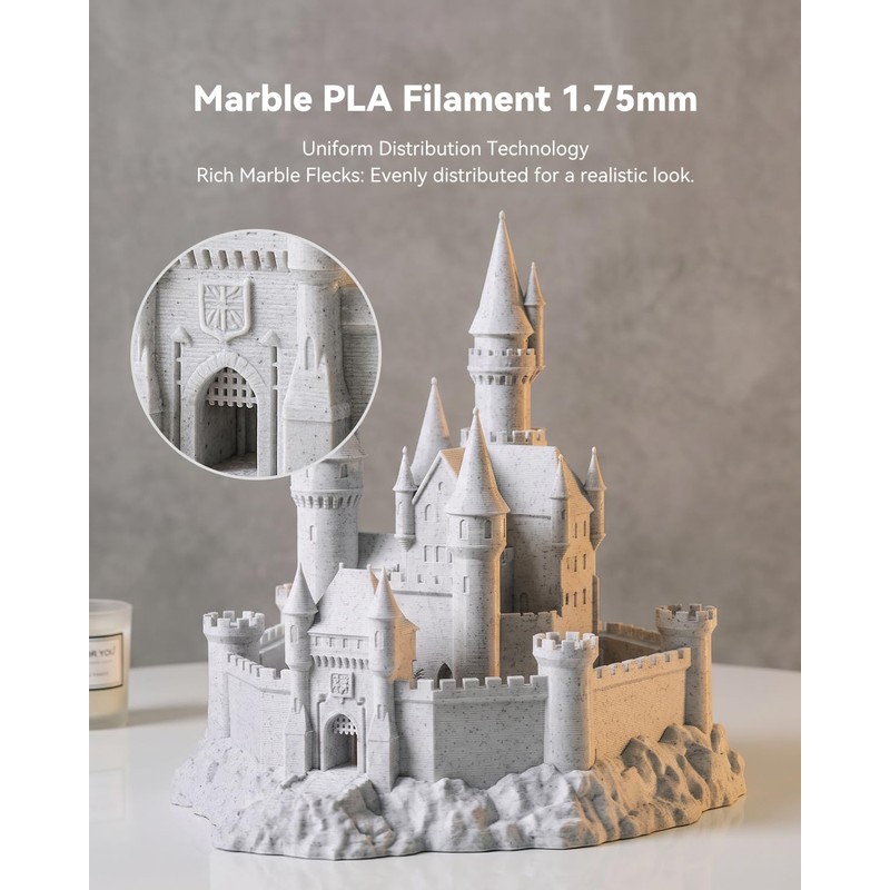 SUNLU Marble PLA Filament 1.75mm, Forest Green Marble