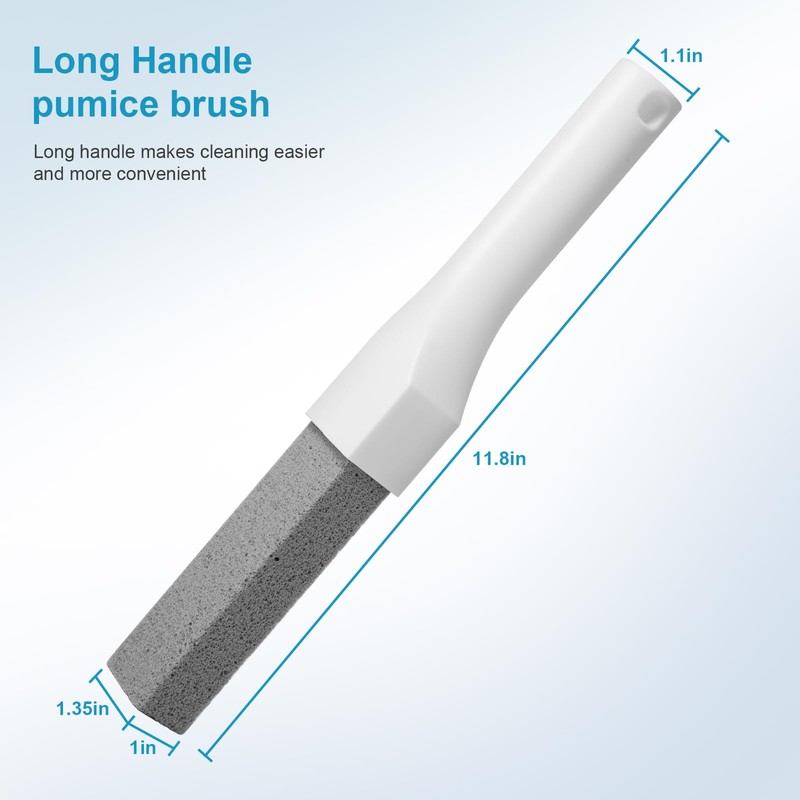 8 Pack Pumice Stone with Long Handle, Pumice Stone Toilet