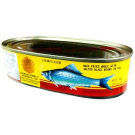 Eagle Coin WHOLE FRIED DACE with SALTED BLACK BEANS IN OIL 6.5oz (6 Pack)