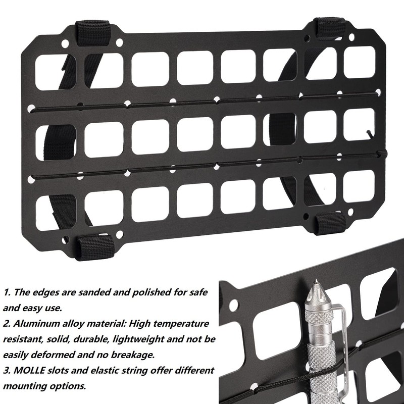TACNEX Car Sun Visor Organizer Vehicle Rigid MOLLE Panel Tactical