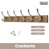 keypak Rustic Wall-Mounted Coat Rack 6 Hook Rail, 69cm, Handcrafted