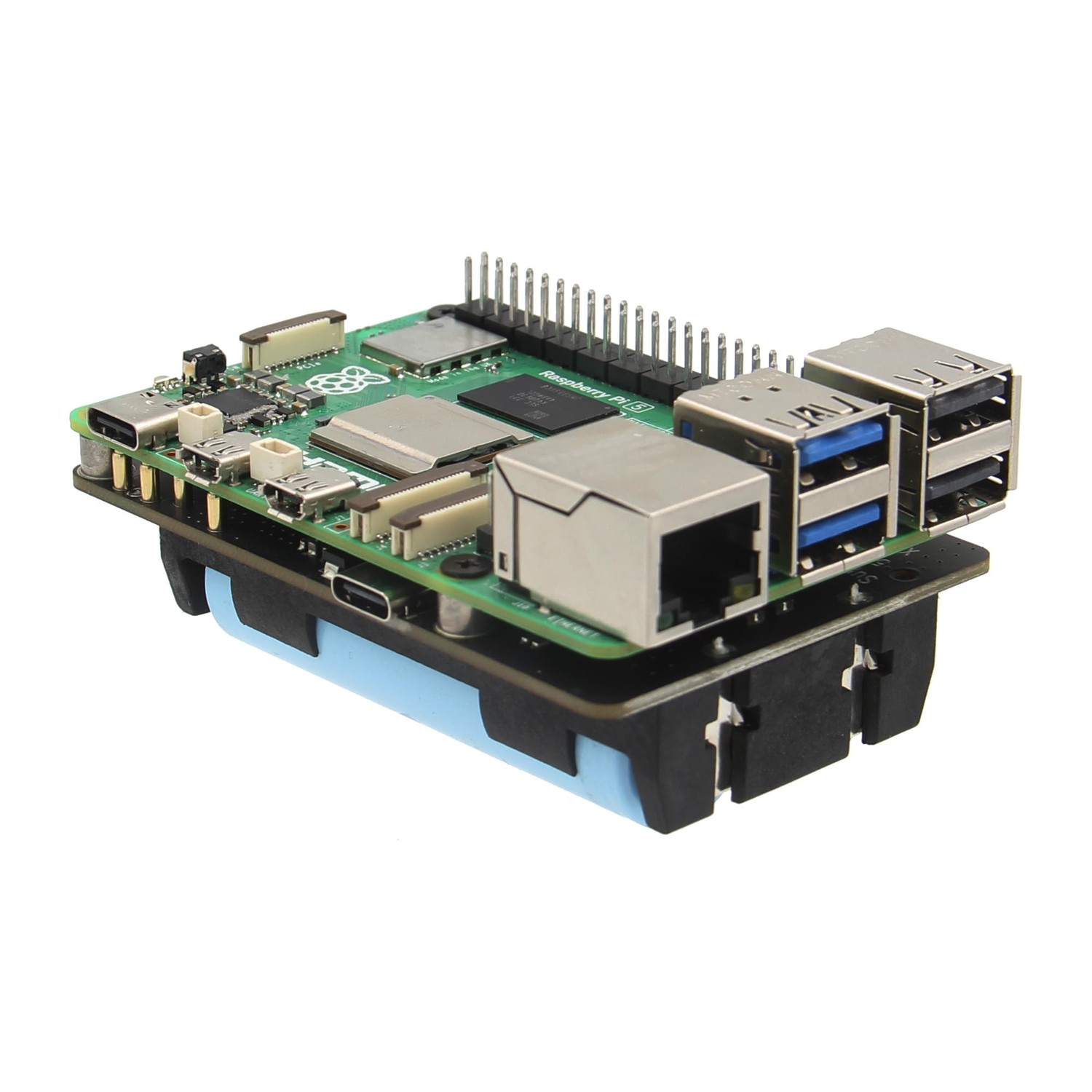 Geekworm Raspberry Pi 5 UPS Power Management Expansion Board (X1200 ...
