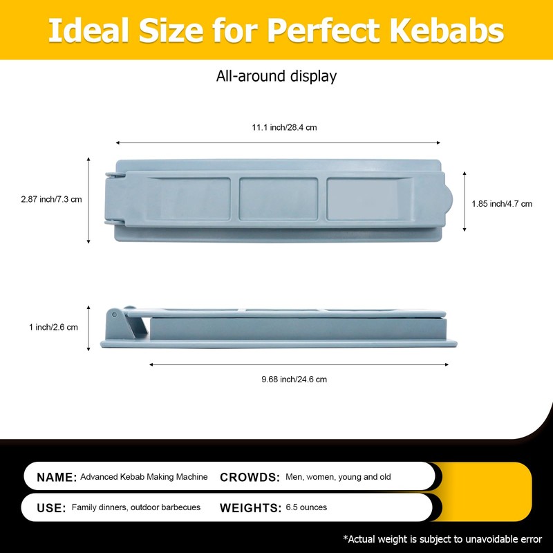 Premium Kebab Maker Press - Easy-to-Use Kabob Skewer Mold for