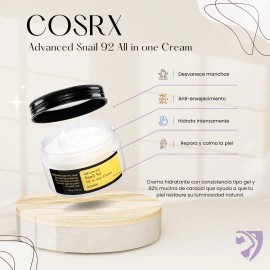 Crema Advanced Snail 92 All in One Cream Cosrx Hidratante día/noche para piel sensible de 100mL/100g